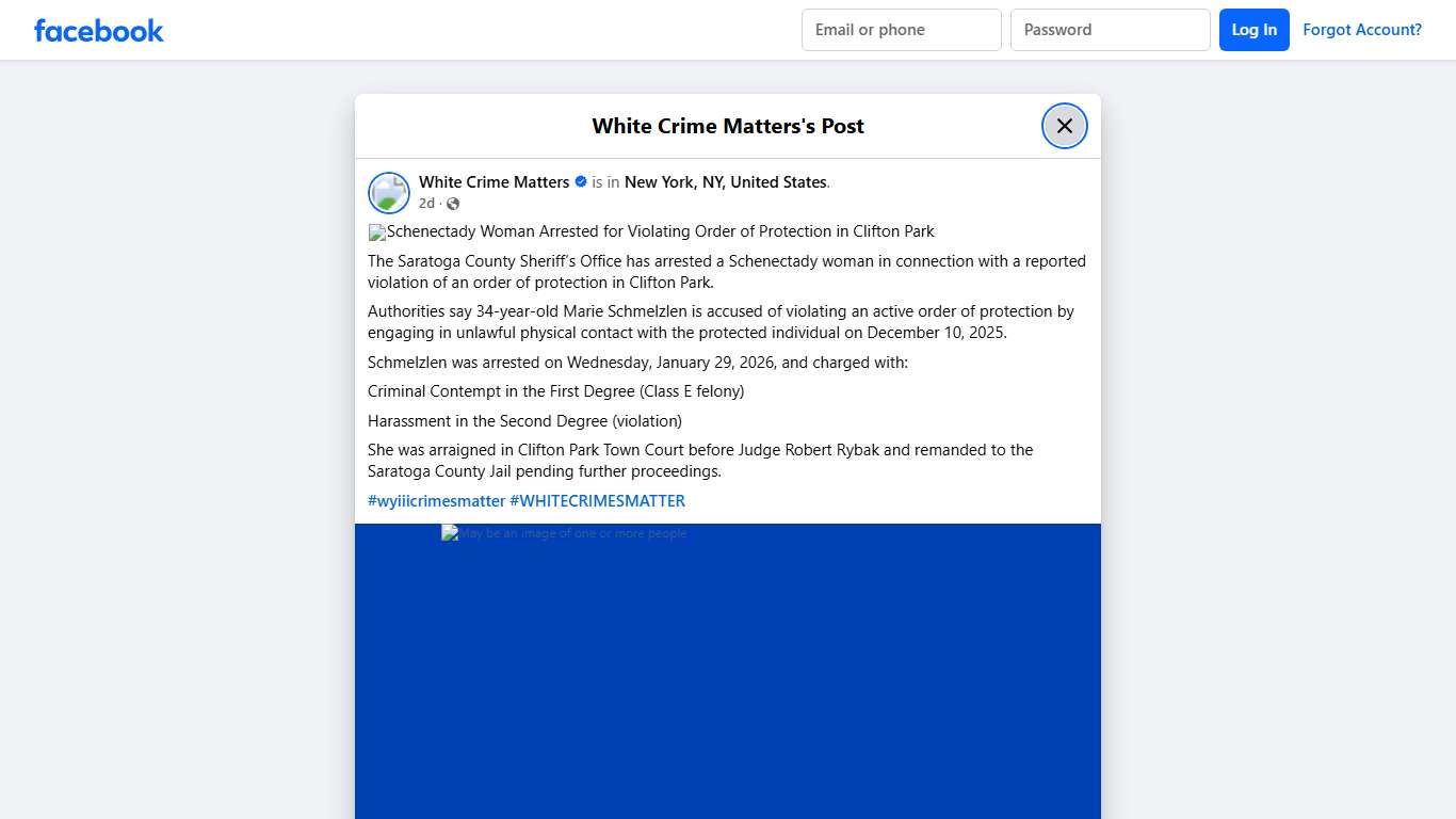 ⚪️Schenectady Woman Arrested for... - White Crime Matters Facebook